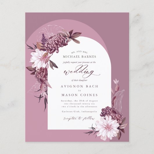 ボヘミアンイングリッシュラベンダー秋アーチバジェット結婚ズ (正面)