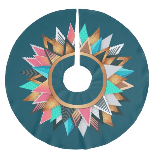 ボヘミアンインスパイアツリースカート ブラッシュドポリエステルツリースカート (正面)