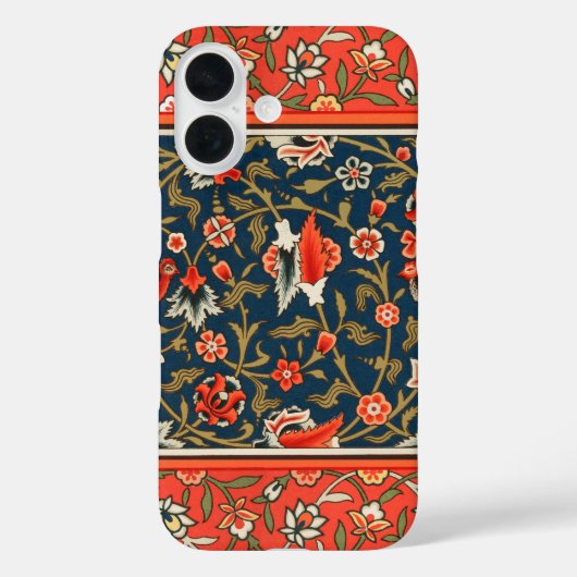ボヘミアンインドペルシャ花柄ビンテージ レッド Case-Mate iPhoneケース (裏面)
