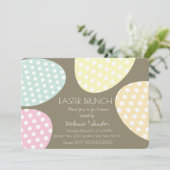 ボヘミアンイースター点々のあるエッグディナーブランチ家族 招待状 (スタンド正面)