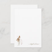 ボヘミアンウィスピーフローラブライダルシャワー 空白の サンキューカード (正面/裏面)