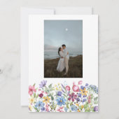 ボヘミアンウォーターカラーガーデンフラワーズブライダルシャワー 招待状 (裏面)