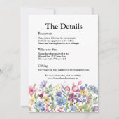 ボヘミアンウォーターカラーガーデンフラワーズ詳細カード 招待状 (正面)