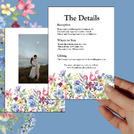 ボヘミアンウォーターカラーガーデンフラワーズ詳細カード 招待状