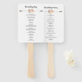 ボヘミアンウォーターカラーフラワーズボホ結婚式 プログラム ハンドファン (正面&裏面)