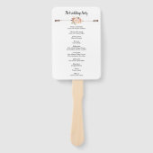 ボヘミアンウォーターカラーフラワーズボホ結婚式 プログラム ハンドファン (正面)