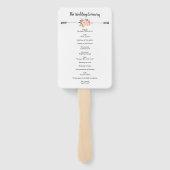 ボヘミアンウォーターカラーフラワーズボホ結婚式 プログラム ハンドファン (裏面)