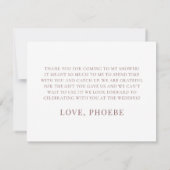 ボヘミアンウォーターカラーワイルドフラワーブライダルシャワーフラット サンキューカード (裏面)