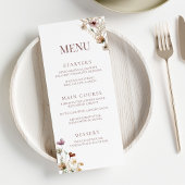 ボヘミアンウォーターカラーワイルドフラワーブライダルシャワー メニュー