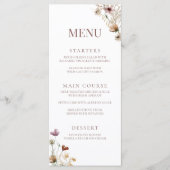 ボヘミアンウォーターカラーワイルドフラワーブライダルシャワー メニュー (正面)