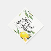 ボヘミアンウォーター結婚カラーレモンズナプキン スタンダードカクテルナプキン (角)
