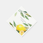ボヘミアンウォーター結婚カラーレモンズナプキン スタンダードカクテルナプキン (角)