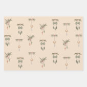 ボヘミアンウォーター色のクリスマス ラッピングペーパーシート (正面3)