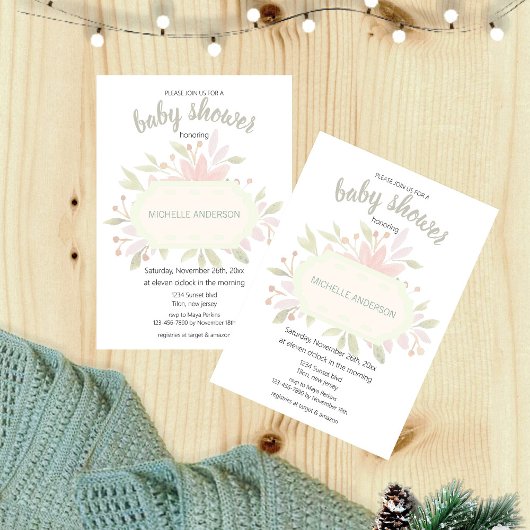 ボヘミアンウォーター色のフローラ 男女兼用 招待状