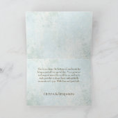 ボヘミアンウォーター色フローラ牛スカル結婚ズ サンキューカード (内部)