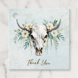 ボヘミアンウォーター色フローラ牛スカル結婚ズ フェイバータグ