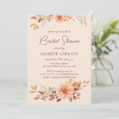 ボヘミアンウォーター色秋花ブライダルシャワー 招待状 (スタンド正面)