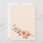 ボヘミアンウォーター色秋花ブライダルシャワー 招待状 (裏面)