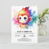 ボヘミアンウッドランドモンキー誕生日 招待状 (スタンド正面)