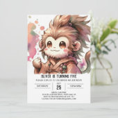 ボヘミアンウッドランドモンキー誕生日 招待状 (スタンド正面)