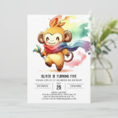ボヘミアンウッドランドモンキー誕生日 招待状 (スタンド正面)