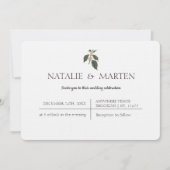 ボヘミアンエレガンスシンプルコーヒーラバー結婚ズ 招待状 (正面)