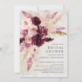 ボヘミアンエレガンスブライダルシャワー 招待状 (正面)