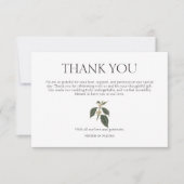 ボヘミアンエレガンス素朴ウィンターコーヒープラント サンキューカード (正面)