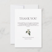 ボヘミアンエレガンス素朴ウィンターコーヒープラント サンキューカード (正面)