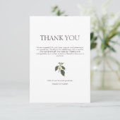 ボヘミアンエレガンス素朴ウィンターコーヒープラント サンキューカード (スタンド正面)