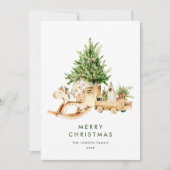 ボヘミアンエレガントクリスマスツリーの構成 シーズンカード (正面)