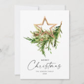 ボヘミアンエレガントクリスマスツリーの構成 シーズンカード (正面)