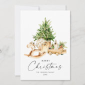 ボヘミアンエレガントクリスマスツリーの構成 シーズンカード (正面)