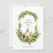 ボヘミアンエレガントクリスマスツリーの構成 シーズンカード (正面)
