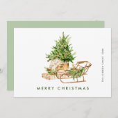 ボヘミアンエレガントクリスマスツリーの構成 シーズンカード (正面/裏面)