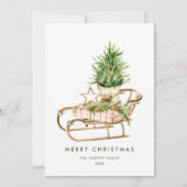 ボヘミアンエレガントクリスマスツリーの構成 シーズンカード (正面)