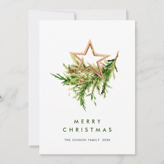 ボヘミアンエレガントクリスマスツリーの構成 シーズンカード (正面)