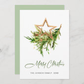 ボヘミアンエレガントクリスマスツリーの構成 シーズンカード (正面/裏面)