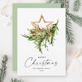 ボヘミアンエレガントクリスマスツリーの構成 シーズンカード