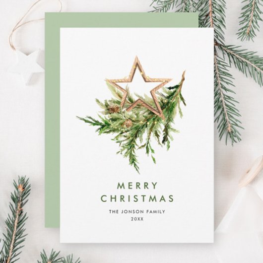 ボヘミアンエレガントクリスマスツリーの構成 シーズンカード
