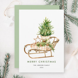 ボヘミアンエレガントクリスマスツリーの構成 シーズンカード