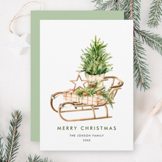 ボヘミアンエレガントクリスマスツリーの構成 シーズンカード