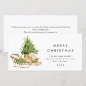 ボヘミアンエレガントクリスマスツリーの構成 シーズンカード (正面/裏面)
