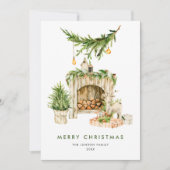 ボヘミアンエレガントクリスマスツリーの構成 シーズンカード (正面)