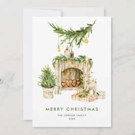 ボヘミアンエレガントクリスマスツリーの構成 シーズンカード