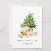 ボヘミアンエレガントクリスマスツリーの構成 シーズンカード (正面)