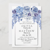 ボヘミアンエレガントビークラシックフローラ結婚ズ 招待状 (正面)