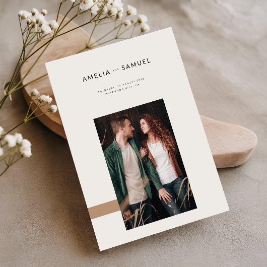 ボヘミアンエレガントミニマリストの結婚式 招待状
