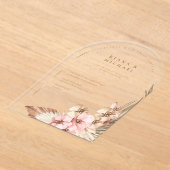 ボヘミアンオアシスウェディング透明ID959 アクリル招待状 (レイダウン)