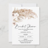 ボヘミアンオルチャルズパンパスグラスブライダルシャワー 招待状 (正面)